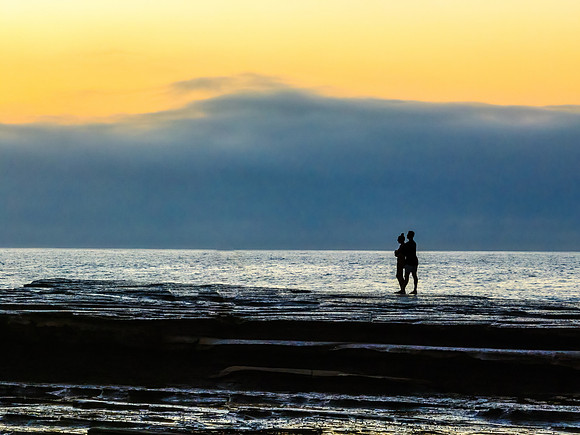 Sunrise, romance and a foggy seascape
