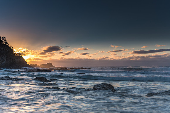 Wild Surf at Malua Bay - Sunrise Seascape