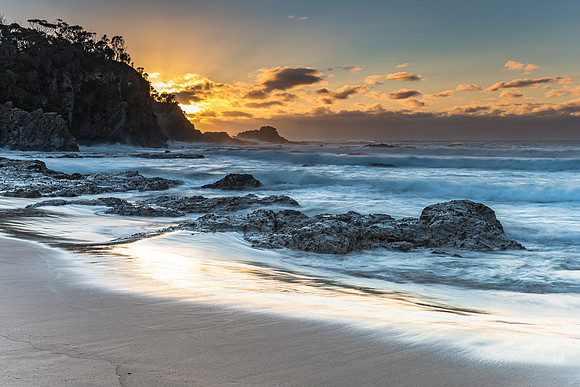 Wild Surf at Malua Bay - Sunrise Seascape