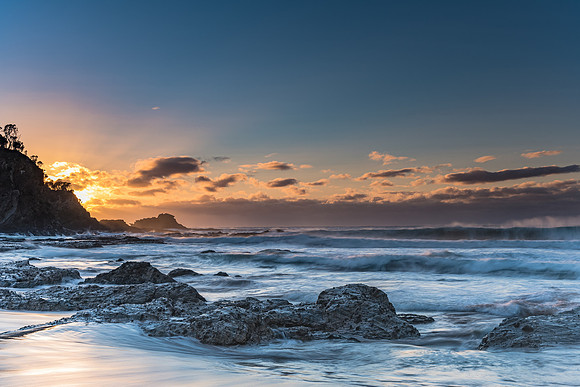 Wild Surf at Malua Bay - Sunrise Seascape