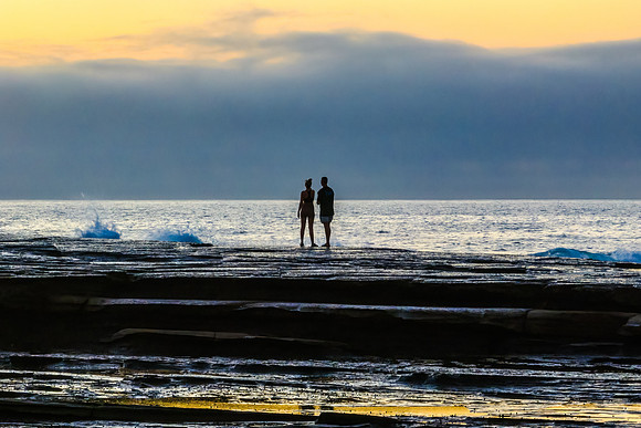 Sunrise, romance and a foggy seascape