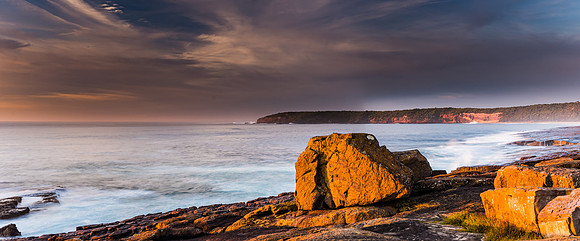 Early Morning Panoramic Pacific Seascape