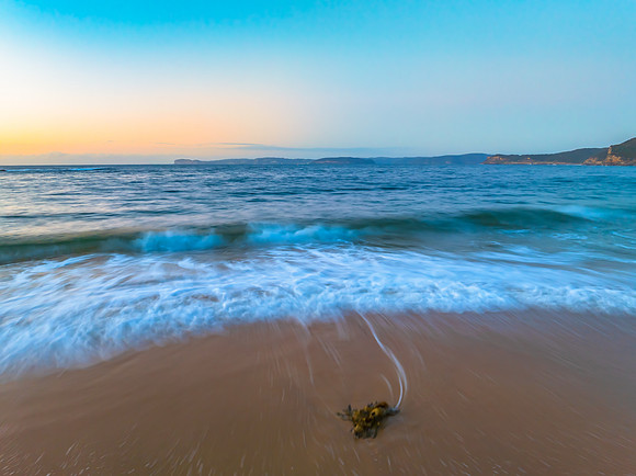 Sunrise by the sea and forest