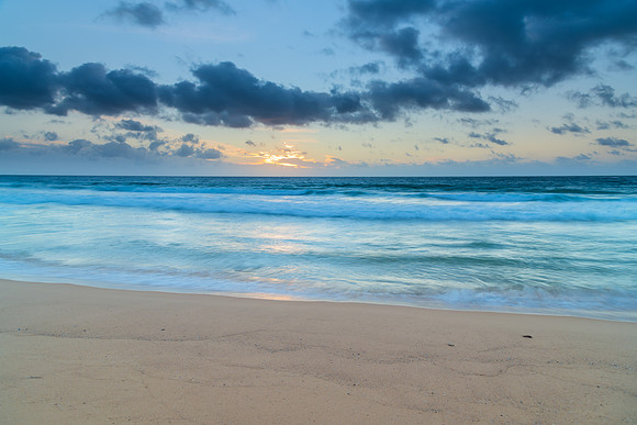 Clouds, sea and surf sunrise seasape