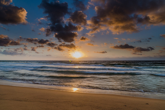 Clouds, sea and surf sunrise seasape