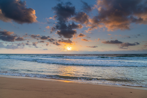 Clouds, sea and surf sunrise seasape