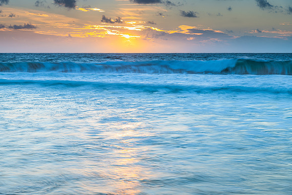 Clouds, sea and surf sunrise seasape