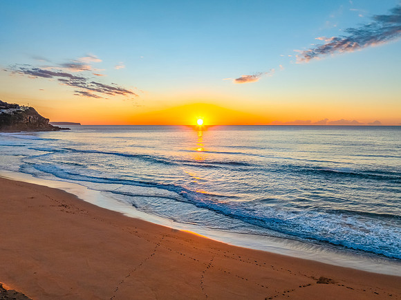 Northern Beaches Sunrise at the seaside with rain clouds