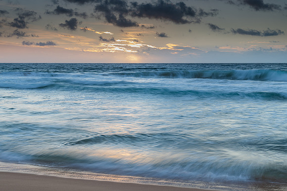 Clouds, sea and surf sunrise seasape