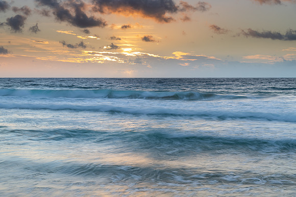 Clouds, sea and surf sunrise seasape