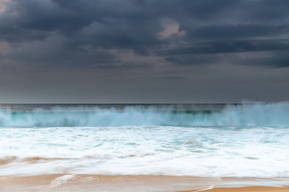 Rain Clouds and Early Morning Seascape