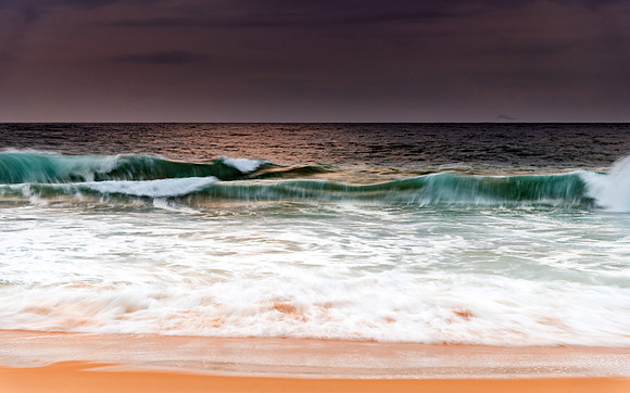 Rain Clouds and Early Morning Seascape