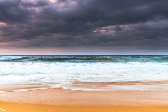 Rain Clouds and Early Morning Seascape