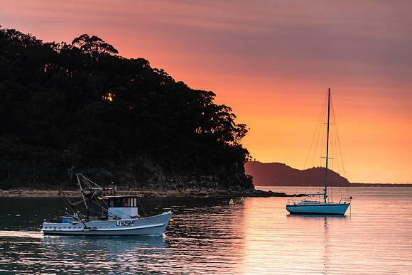 Sunrise and High Clouds over the Bay