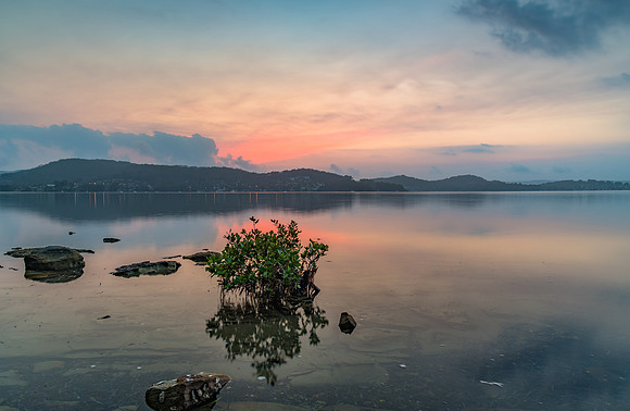Clouds and Reflections - Bay Waterscape