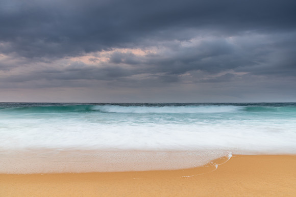 Rain Clouds and Early Morning Seascape