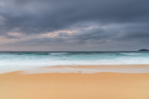 Rain Clouds and Early Morning Seascape