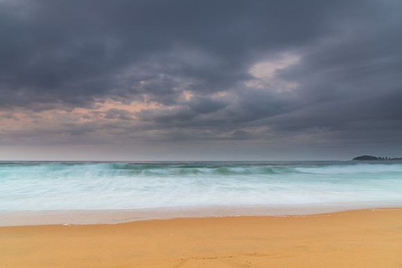 Rain Clouds and Early Morning Seascape