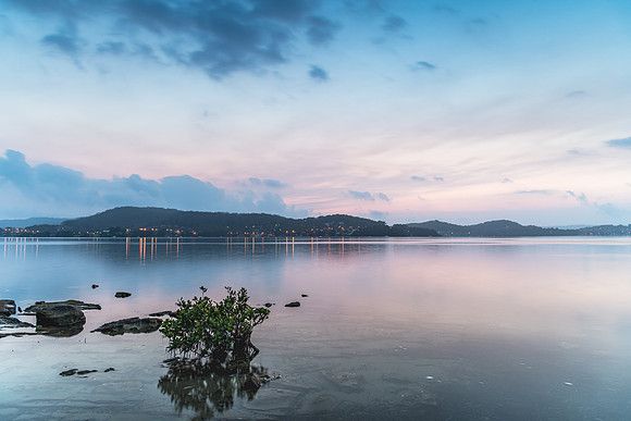 Clouds and Reflections - Bay Waterscape