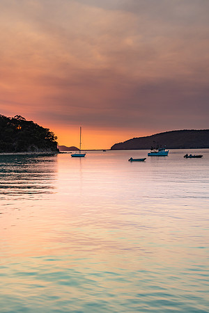 Sunrise and High Clouds over the Bay