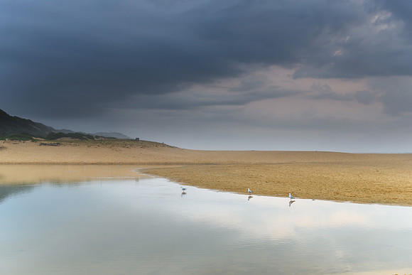 Rain Clouds and Reflections - Early Morning Waterscape