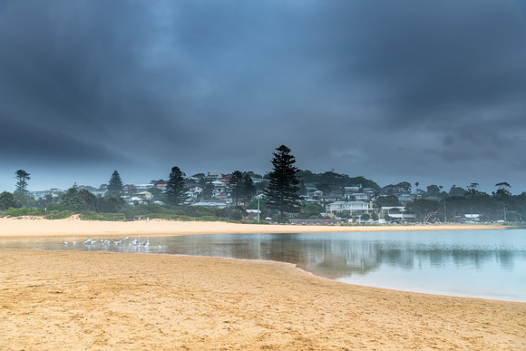Rain Clouds and Reflections - Early Morning Waterscape