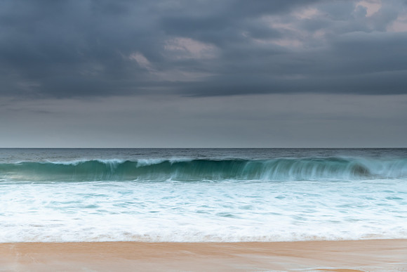 Rain Clouds and Early Morning Seascape