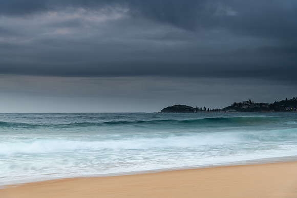 Rain Clouds and Early Morning Seascape