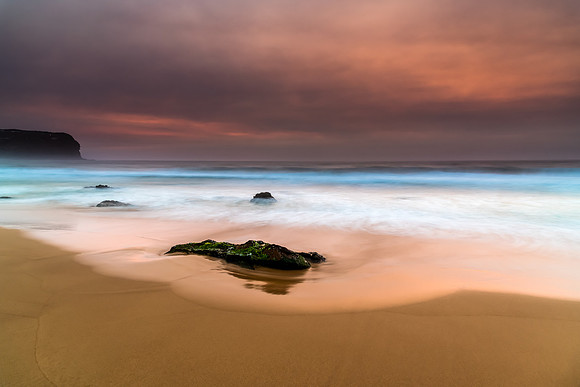 Overcast Coastal Seascape from Sandstone Headland