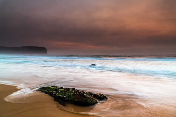 Overcast Coastal Seascape from Sandstone Headland