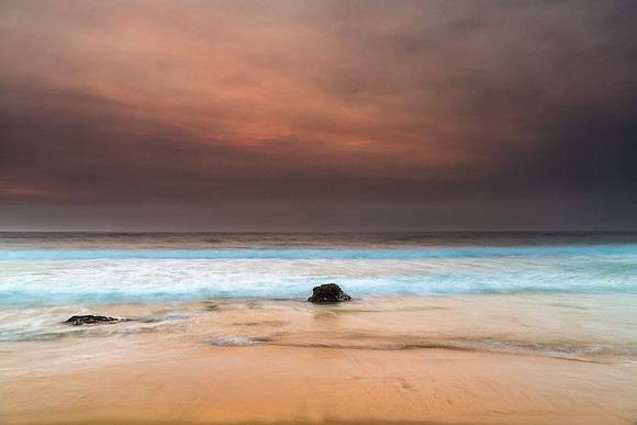 Overcast Coastal Seascape from Sandstone Headland