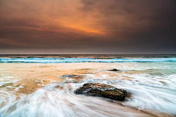 Overcast Coastal Seascape from Sandstone Headland