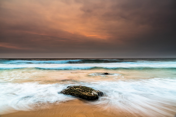 Overcast Coastal Seascape from Sandstone Headland