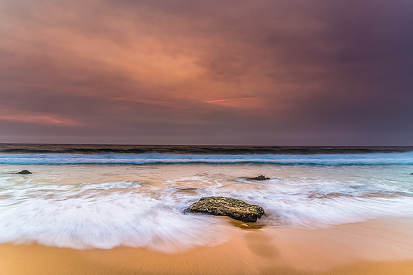 Overcast Coastal Seascape from Sandstone Headland