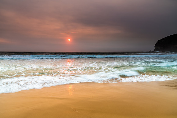 Overcast Coastal Seascape from Sandstone Headland