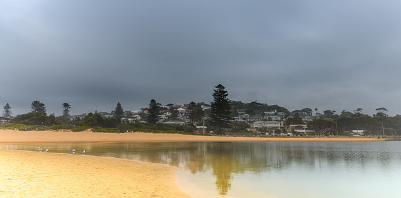 Early Morning Lagoon Panorama Waterscape