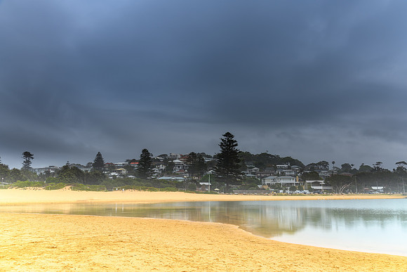 Rain Clouds and Reflections - Early Morning Waterscape