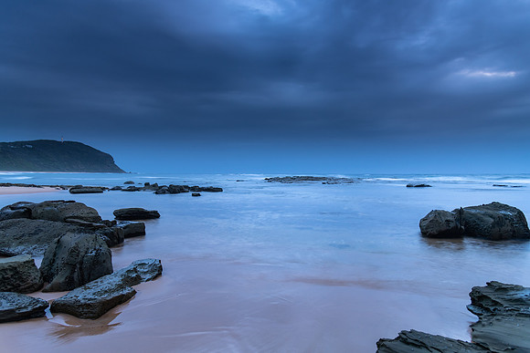 Overcast and Cloudy Morning Seascape