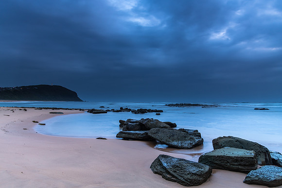 Overcast and Cloudy Morning Seascape