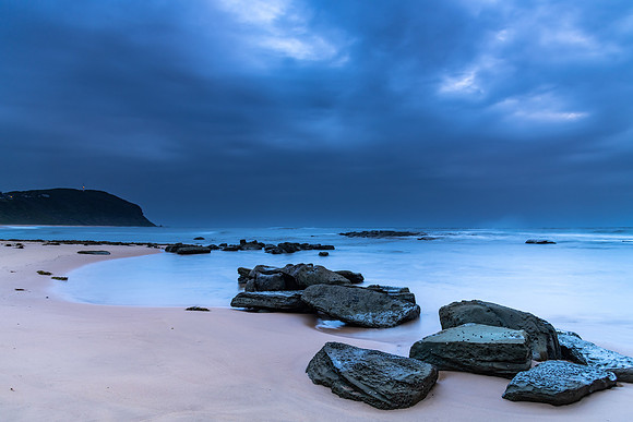 Overcast and Cloudy Morning Seascape