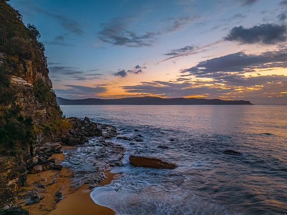 After the rain sunrise at the seaside
