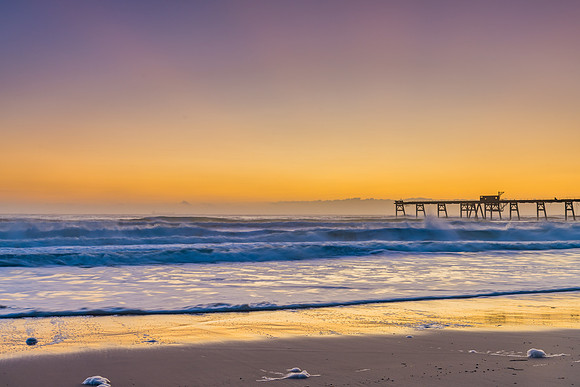 Sunrise Seascape and Sea Foam