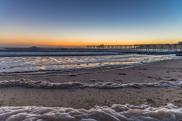 Sunrise Seascape and Sea Foam