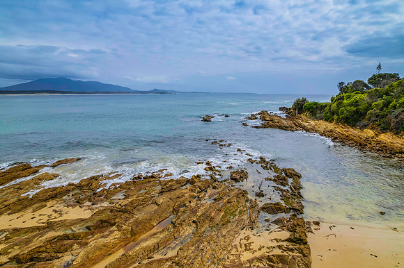 Morning views scenic seascape at Bermagui