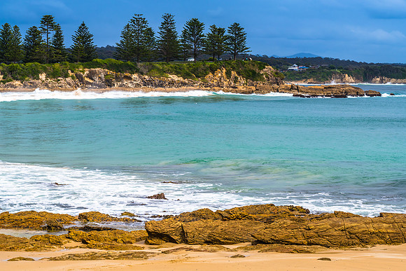Morning views scenic seascape at Bermagui