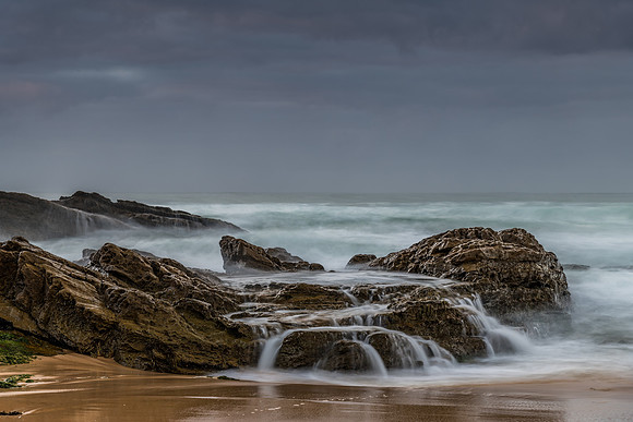 Rocks and waves - sunrise seascape at Bermagui