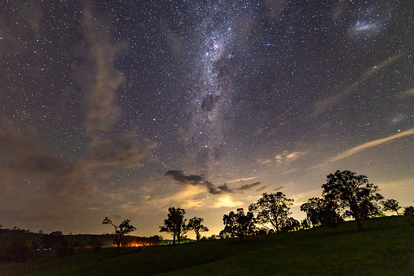 Rural Countryside Starry Night