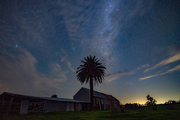 Milky Way and Rural Farm Shed