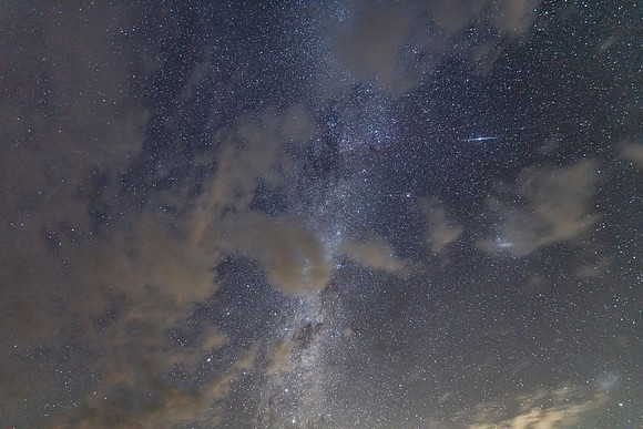 Starry night and clouds