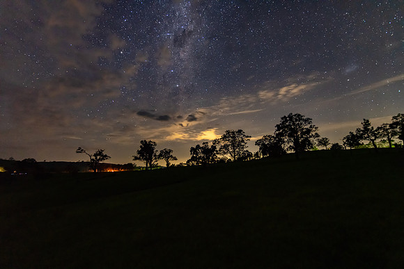 Rural Countryside Starry Night
